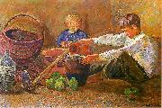 Zygmunt Waliszewski Boys and still life Sweden oil painting artist